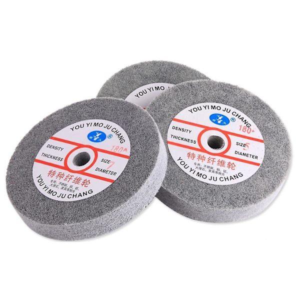 150mm Diamant Nylon Fiber Poleringshjul - 25mm Tykkelse, 180 Korn, 5-pak