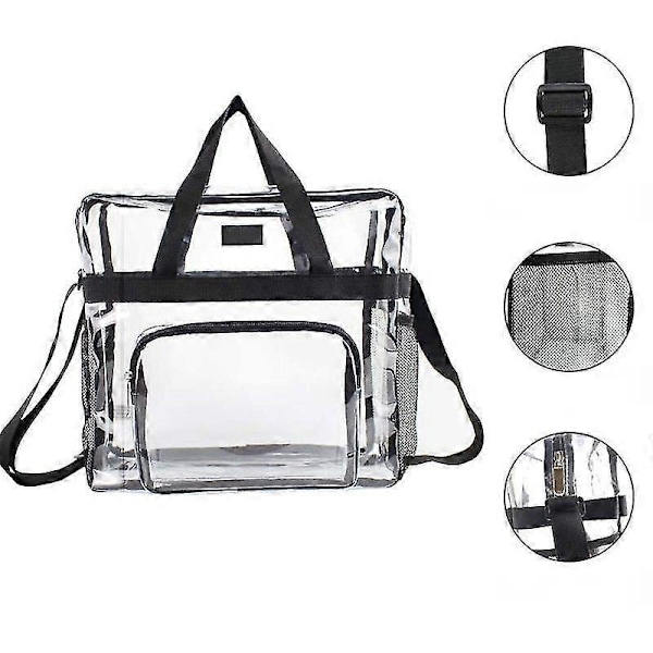 Bärbar Transparent Axelremsväska Crossbody Väska Tote Satchel Handväska För Kvinnor Dam
