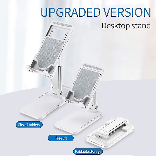 Telefon- og nettbrettstativ kompatibelt med alle mobiltelefoner/iPad, etc. (1 stk)