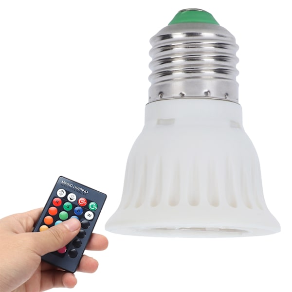 RGBW-glödlampa 16 färger Ändrar E27 omgivningsbelysning med fjärrkontroll 85‑265V