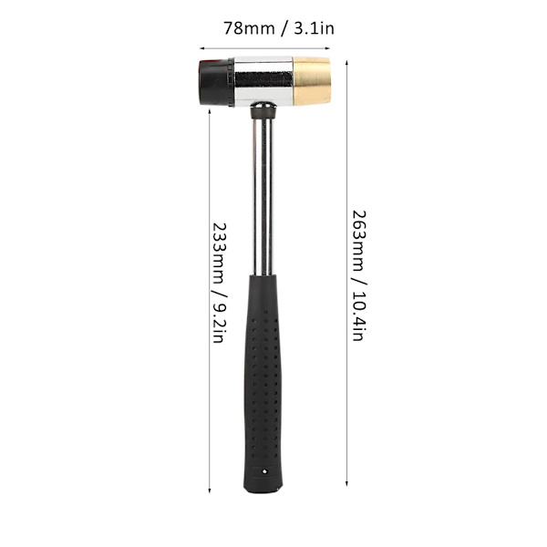 Sort Guitar Plastikhammer Messing- og Gummihoved Ukulele Musikinstrument Tilbehør