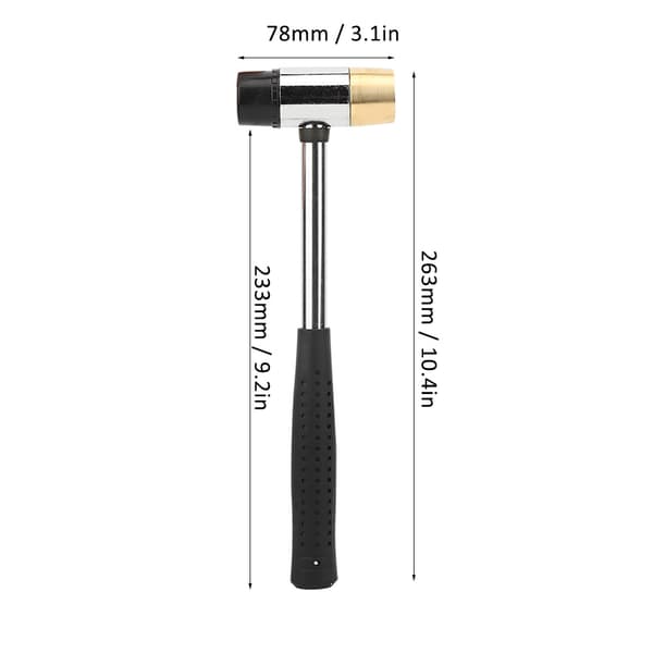 Svart gitarplastikkhammer messing- og gummihode Ukulele Musikkinstrumenttilbehør