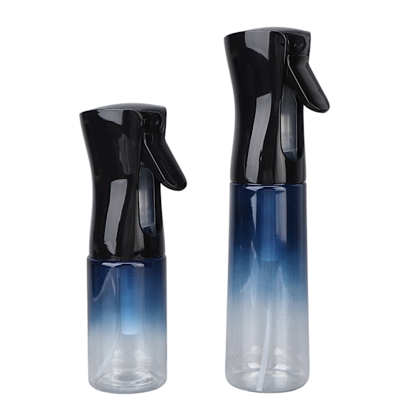 2 st hårsprayflaska salong tom påfyllningsbar fin dimspray kontinuerlig spray blå gradient 300 ml 200 ml