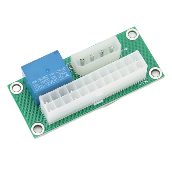 Flere strømforsyningsadapter ATX strømsynkronisering 24Pin Dual Power Startup Board til strømforsyning grafikkort IDE-interface