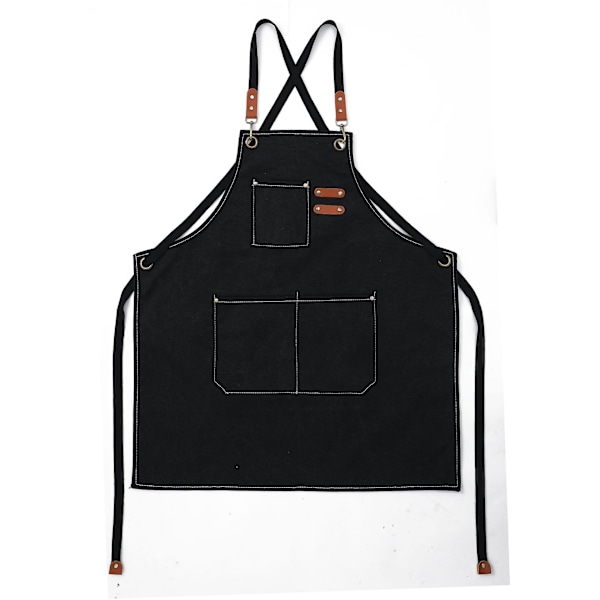 Unisex Vanntett Arbeidsforkle med Lommer Justerbar Belte for Baking Hagekjøkken BBQ