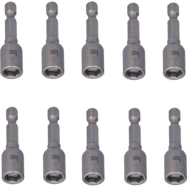 10 Stykker Magnetiske Toppe Legering Hex 8mm Adaptere Bore Skrueværktøj
