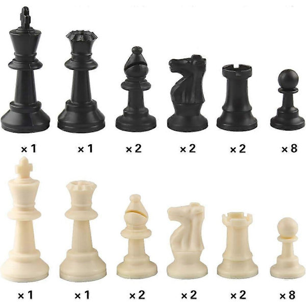 32 Schackpjäser Endast Schackpjäser XQZ-03 (Plast-75mm)