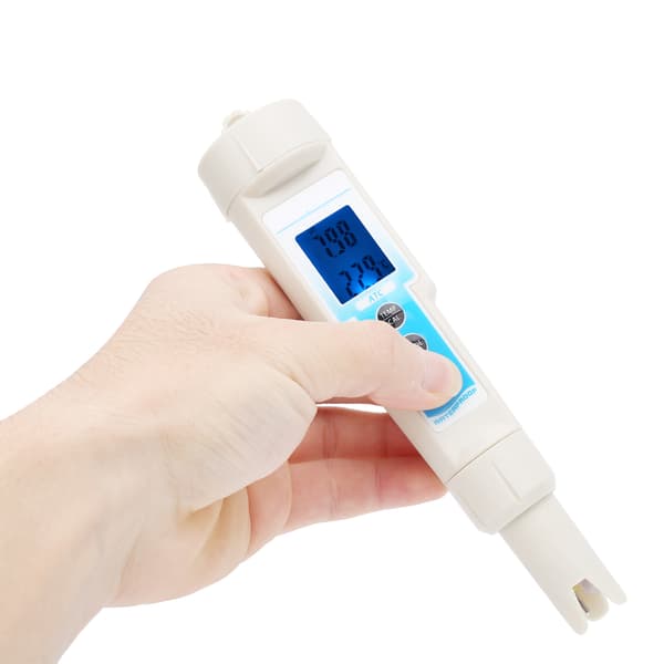 Multifunktionel 5 i 1 pH /EC/TDS/Temperatur/Salinitetsmåler Vandkvalitetstester til Akvarium