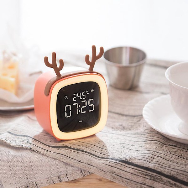Söt Kattväckarklocka för Barnrum, Sömnmaskin, Digital Klocka för Flickor och Pojkar, Perfekt Födelsedagspresent till Barn