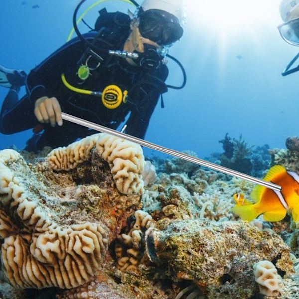 Sukellus Alumiiniseos Tikkutyökalu Mittauksella ja Rannekkeella (Hopea)