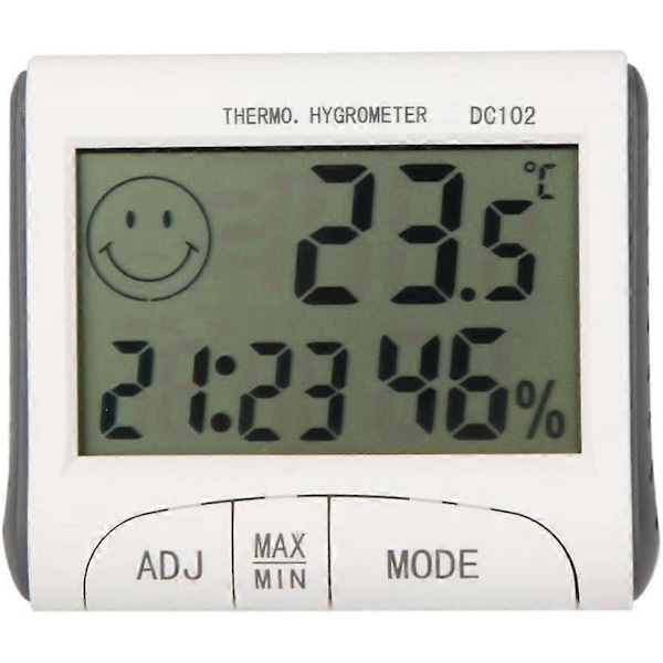 CD Rum Termometer Mini LCD Digitalt Rum Termometer Hygrometer Termometer Ur Skrivebord Vejr S