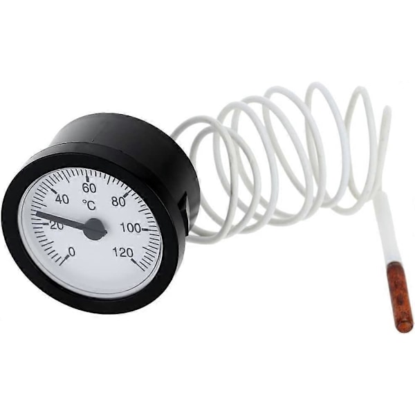 Dial Termometer Kapillær Temperaturmåler med 1m Sensor 0-120C til Måling af Vand Væske