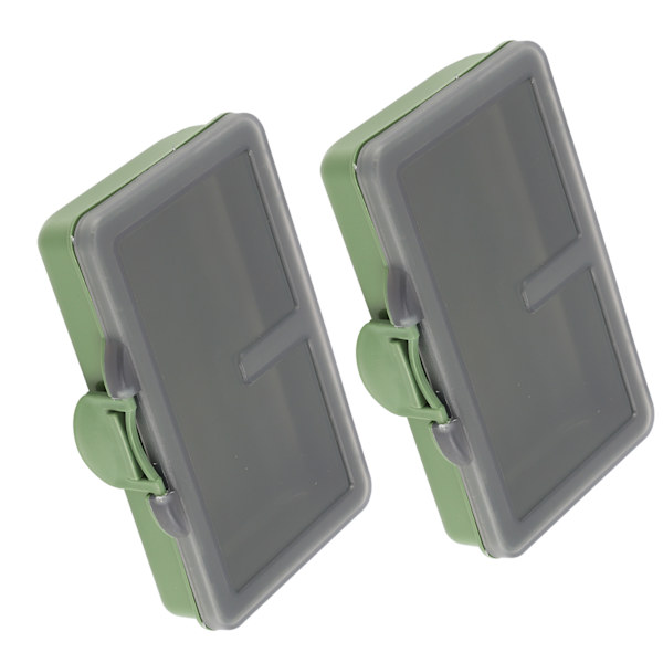 2 stk. fiskekrog agn gadget boks mini PP opbevaringsboks etui til fiskegrej tilbehør 1 rum