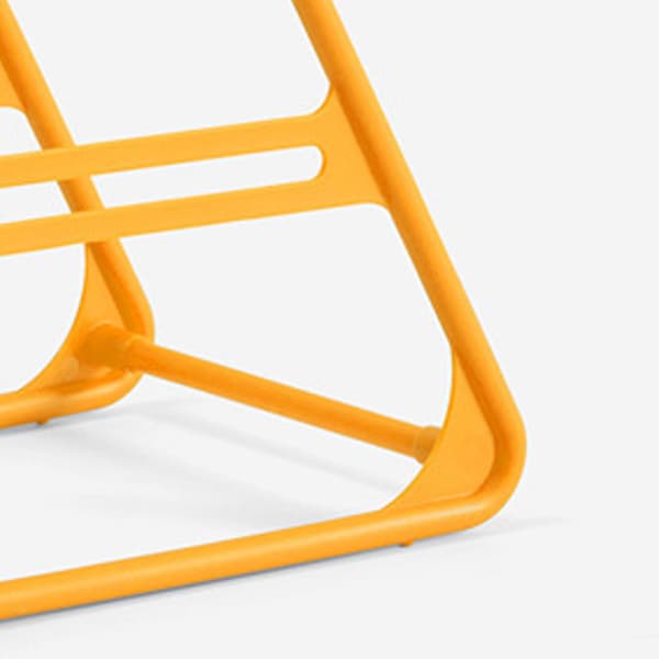 Bøjleopbevaringsstativ PP Trekantet Afrundet Design Hylde Multifunktionel Organizer Gul
