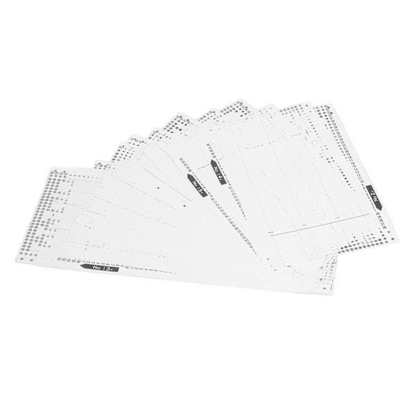 15 stansade kort för stickmaskin, rika stilar, mjuk och hållbar plast, stickningsblomkort för KH868 KH860 KH881 KH891 KH892