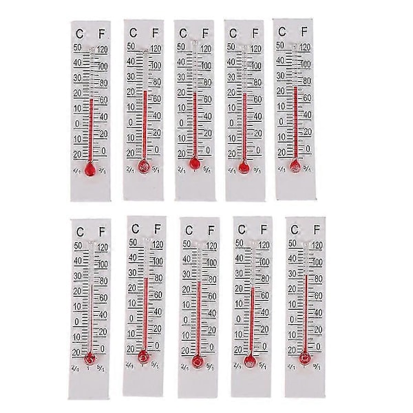 10 kpl 5cmx1.1cm Pieni paperikartonkilämpömittari Sisätiloihin -20-50 Celsius Zekai
