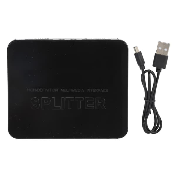 1 in 2 ut HD Multimedia Interface Splitter för duplicering/spegling av förstärkare, dubbla bildskärmar 4K 1080P 3D