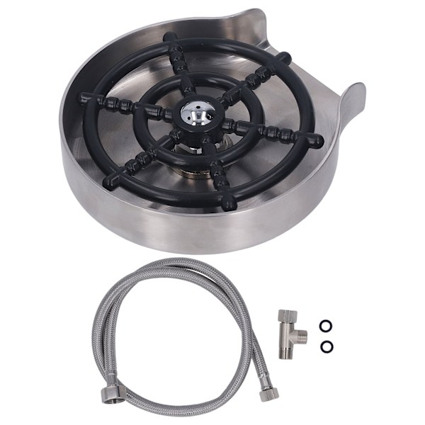 Automatisk kopvasker i rustfrit stål til køkkenvask med højtryksglasrenser, EU 3/8 gevinddiameter 16 mm