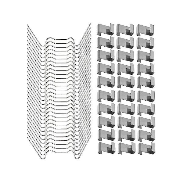 100 st Rostfria Växthus Glaspanel Clips Växthus W Tråd Clips Glasering Z Typ Clips-B5