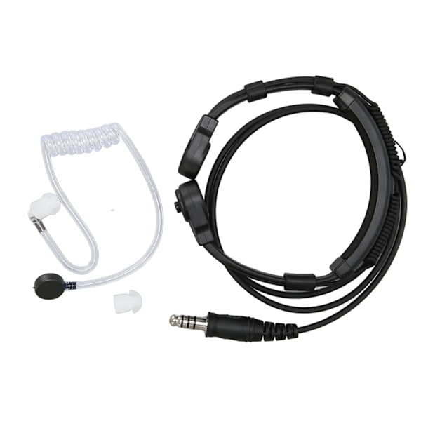 7,1 mm Throat Mic Headset Teleskopisk støjreduktion Clear Sound Throat Mic Tovejs Radio Headset til Walkie Talkie