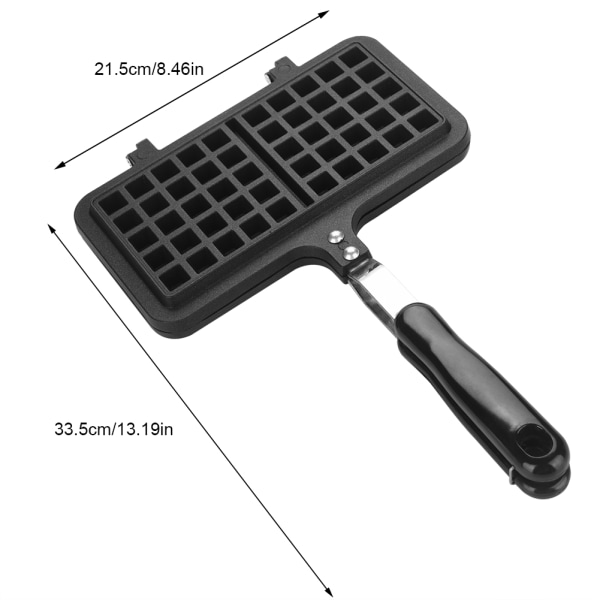 Dual Head Husholdning Kjøkken Gass NOn Stick Vaffelkoker Pan Form Form Press Plate Bakeverktøy