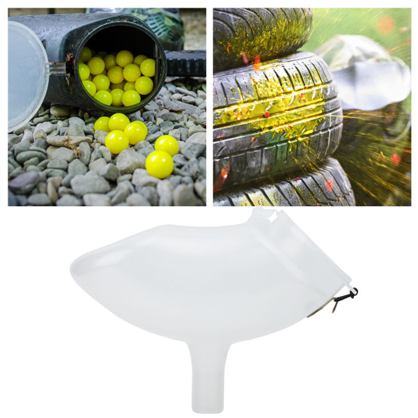 Förtjocka PP Plast Transparent Paintball Hopper med Elastisk Speed ​​Feed Slitstark