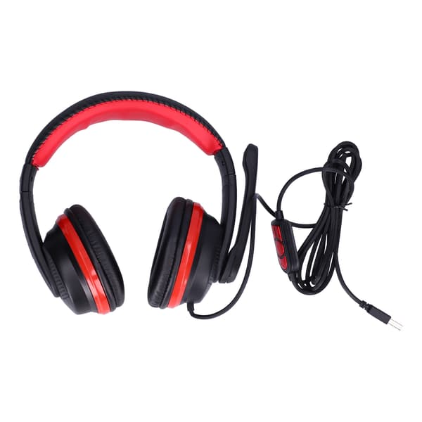 GT‑91 Gaming Headset Kablet USB Gaming Hodetelefon med Mikrofon Myke Øreputer for PC