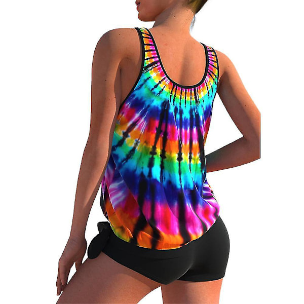 Stilful Tankini-sæt til kvinder med boyshorts - perfekt til strand og pool XL Multicolour
