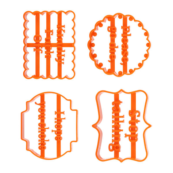 4 st Cookie Moulds Robust Hållbar Säker Lätt Bekväm DIY Kakskärare Set för Barn