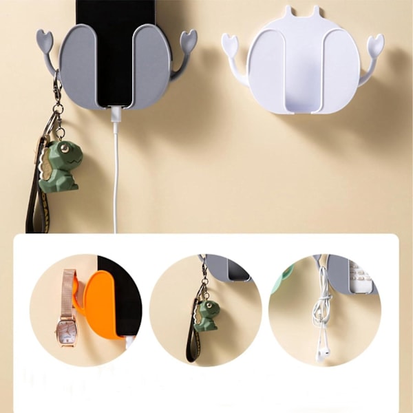 Wall Organizer Box - Fjernbetjening og telefonholder (4 stk) til hjemmet, soveværelset, stuen og kontoret