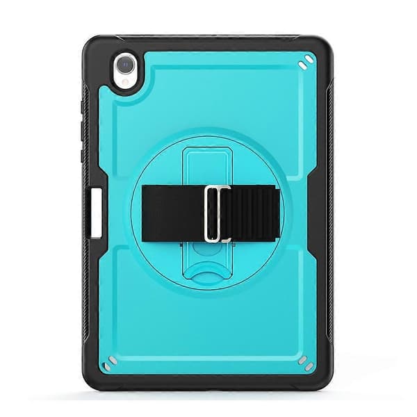 Compatible with Samsung Galaxy Tab S11 Case Hand Strap Stand PC + TPU Tablet Case with Shoulder Strap and Pen Holder LightBlue