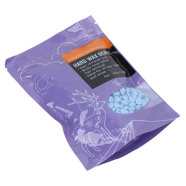 Hårfjerningsvoksperle Naturlig Mild Hard Wax Bean for Face Bikini Ben Underarm 3,5 oz Macaron Blue