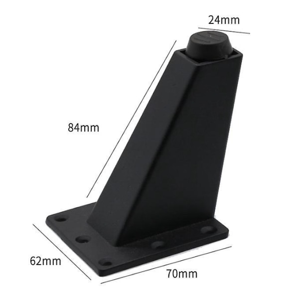 Justerbare høydesofabordben - Sett med 4 slitesterke og solide møbelføtter for skap, TV-stativ og salongbord - 8,4 x 7 x 6,2 cm