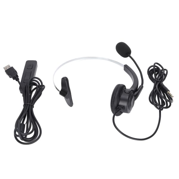 USB-headset 3,5 mm computerhovedtelefon med mikrofon støjreducerende til bærbar pc-mobiltelefon