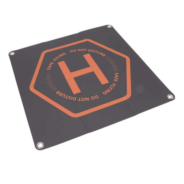 Drone Landing Pad Dobbelt Farve Sikkerhed Advarselsslogan Design 50cm Kvadrat Vandtæt Drone Parkering Apron Pad