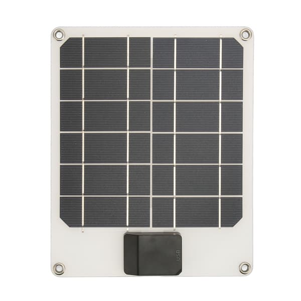 Mini Solar USB-panel 6W 5V IP67 Vattentät Monokristallin Säkerhetsskydd Kompakt Solcellsmodul för Backpacking Vandring Vit