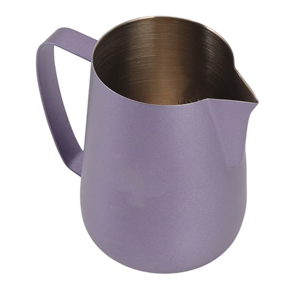 420 ml/14 oz kaffeskummerkopp i rustfritt stål, multifunksjonell kaffemelkekanne, lilla