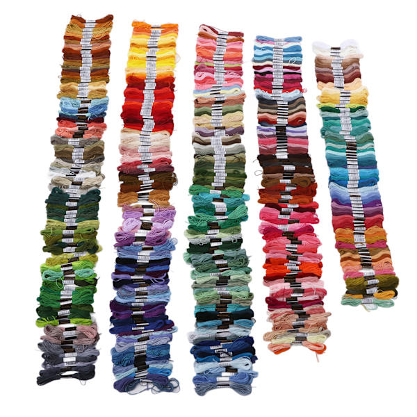 Broderigarn i flera färger som inte bleknar, sytillbehör i polyester för att göra armband, garn, dockor, handskar