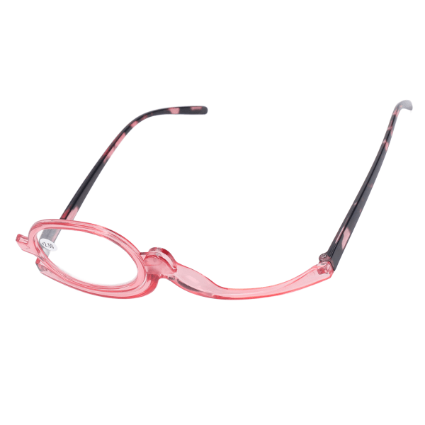 Meikkilasit Kevyet taitettavat pyörivät yksilinssiset naisten suurentavat kosmeettiset silmälasit tyylikkäällä case +2,50