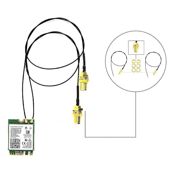 Ac8265 Trådlös NIC-modul för Jetson Nano(b01) Inbyggd Intel 2.4g / 5g Hz Dual Band Wifi Bluetoot-GJ