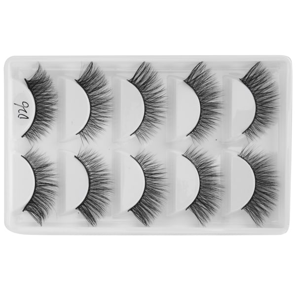 5 par tjocka täta lösögonfransar Tredimensionella långa lockiga lösögonfransar Makeup Tool(D26)