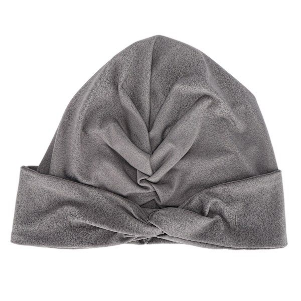 Kvinners Mote Turban Hode Skjerf Stretch Faste Kjemo Wrap Muslimsk Lue Religiøs Artikkel Grå
