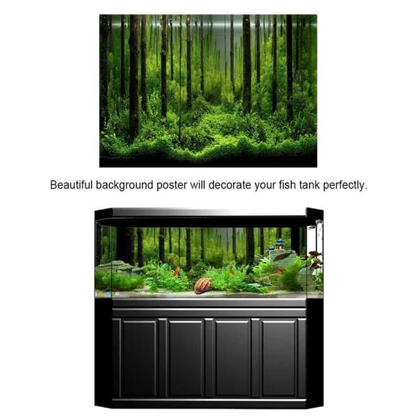 PVC-lim Undervattensskog Tank Bakgrund Affisch Dekorationspapper 91*50cm