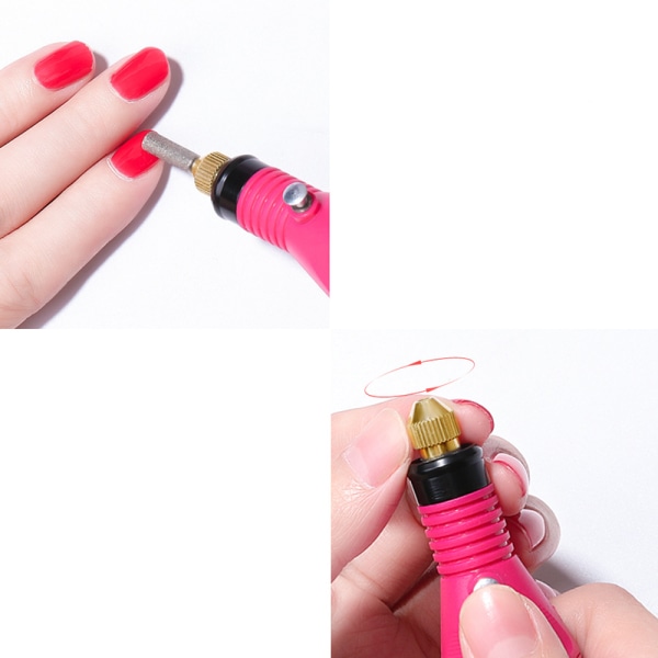 Elektrisk neglepoleringsmaskine sæt Bærbar Mini USB Justerbar neglefilværktøj til manicure