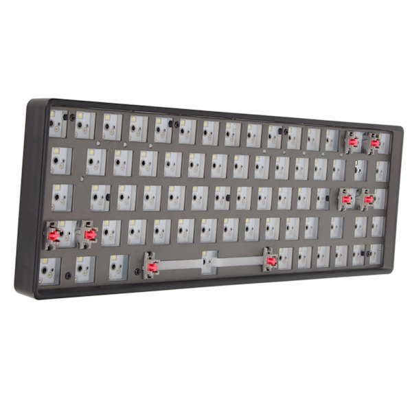 Mekanisk tangentbordssats 68 tangenter 2,4G BT trådbundet läge 65% layout Hot Swap anpassat spelande tangentbord för DIY-byte svart