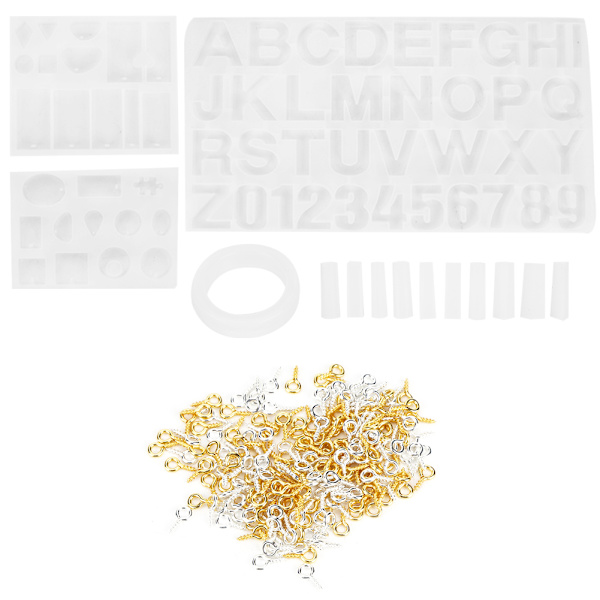 214 st/set örhänge berlock gjutform kit silikon gjutformar set DIY smycken hantverk tillbehör83056