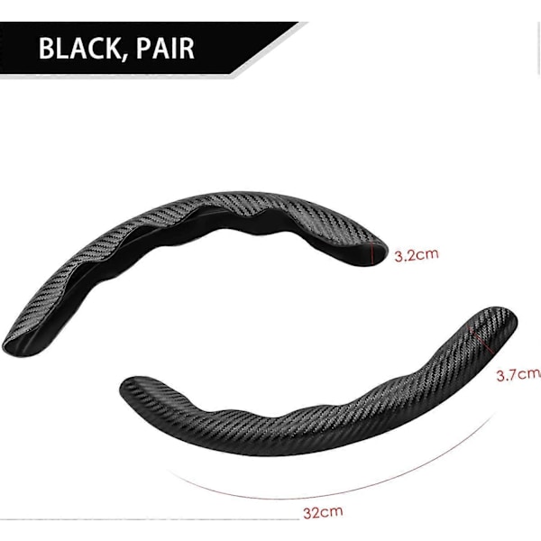 Universal Kolfiber Bilratt Skydd Segmenterad Bilratt Skydd för 35-38cm Ratt Spinner