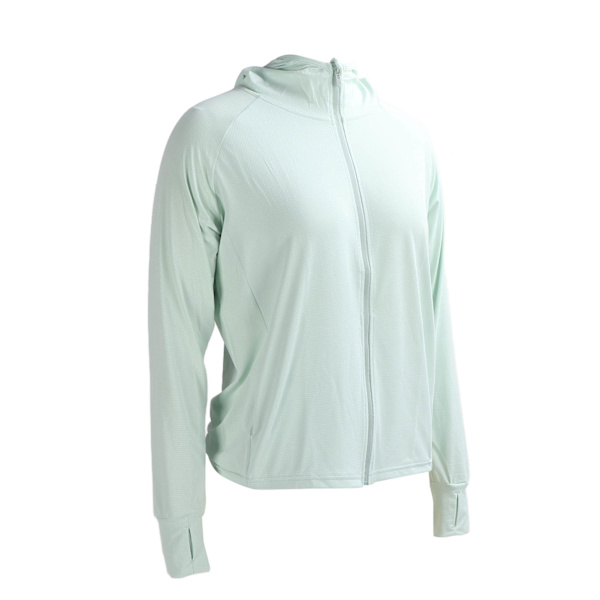 Dame solbeskyttelses hættetrøje sommer udendørs åndbar langærmet UV beskyttelsesjakke (grøn) XL/2XL
