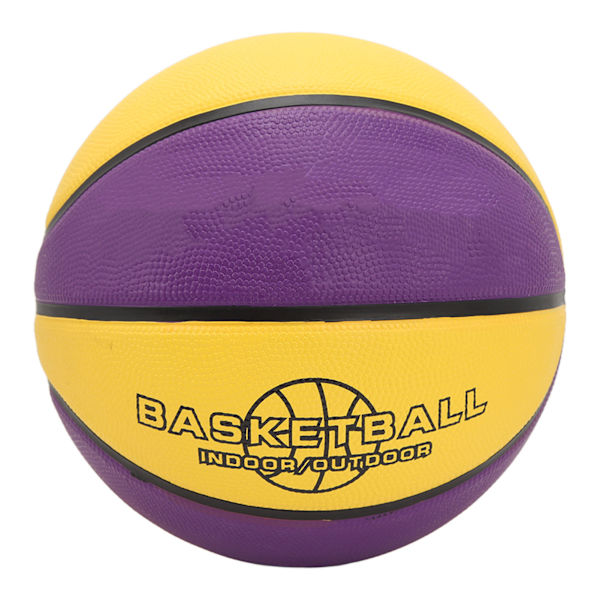 Gummi Basketball Gummi Gul Lilla Mjuk Beröring Lätt Att Greppa Sport Basketboll för Barn Ungdom Pojkar Flickor Storlek 7 9,7in