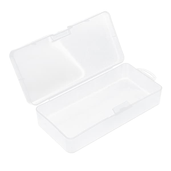 Plastförvaringslåda Rektangulär Transparent Digital Elektroniktillbehör Fallbeständig Låda med Flip-lock